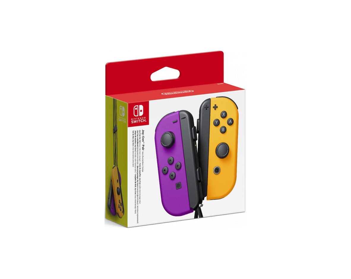  Набор контроллеров Joy-Con для Nintendo Switch (неоново фиолетовый и неоново оранжевый)