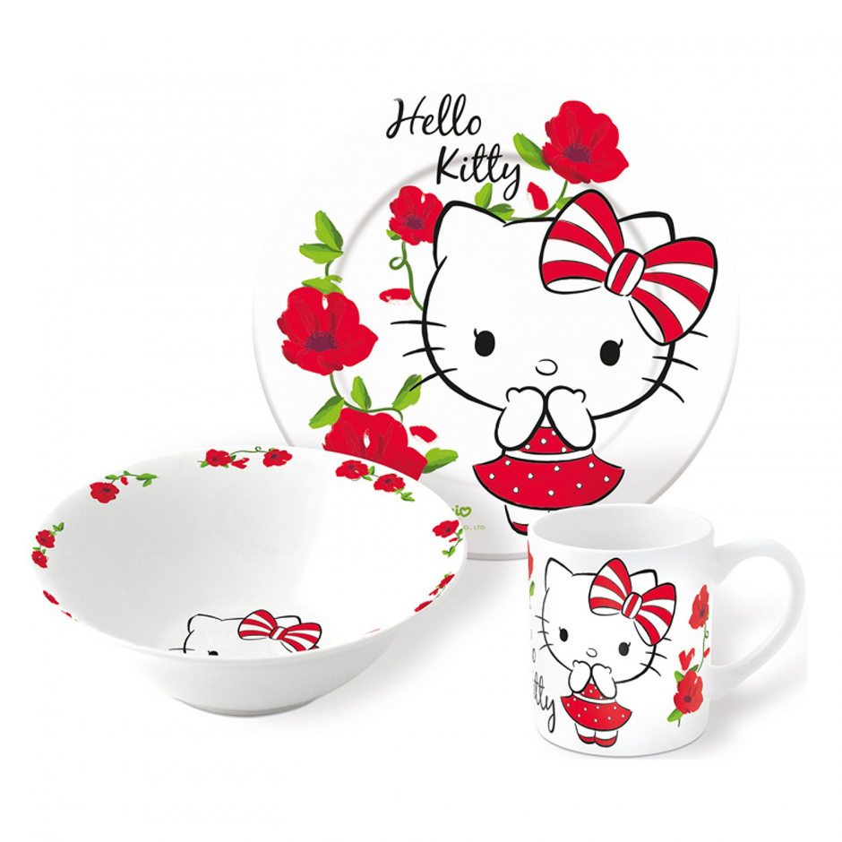  Набор керамической посуды Hello Kitty