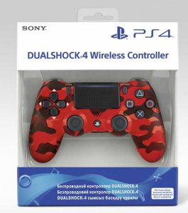  Геймпад DualShock 4 Cont Red Camouflage беспроводной (красный камуфляж)