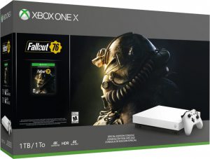  Игровая консоль Xbox One X (1TB) (белая) и игра Fallout 76